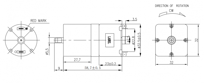 Fabrik kundengebundener DC-Pumpenmotor 10-30W DC-Motor 12V für WasserSaugpumpe